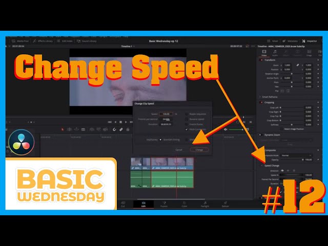Basic wedensday episode#12 How to Change speed in your videos