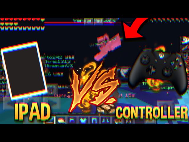 IPAD VS CONTROLLER // WHO WILL WIN!? // Minecraft Pocket Edition // PVP