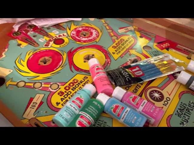Repainting the Playfield, Reassembly, and Testing - Gottlieb Bronco Pinball Machine Repair - Part 5