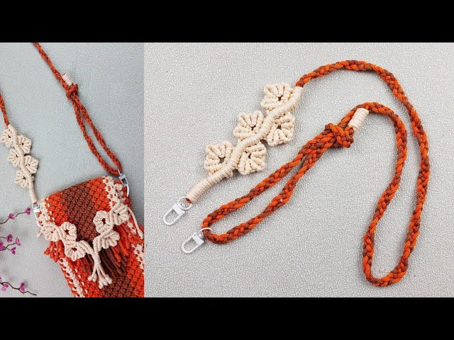 MACRAME BAG STRAP (LEAF PATTERN) | ADJUSTABLE BAG STRAP