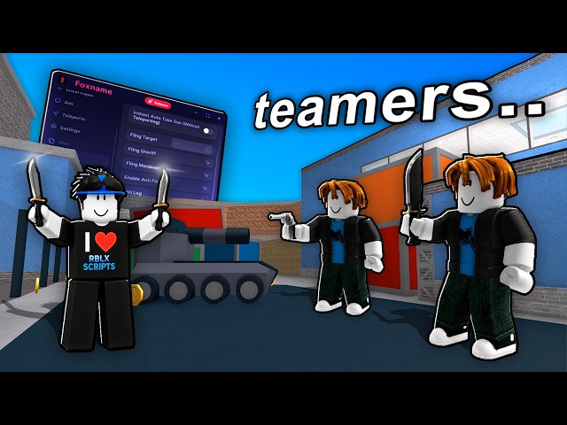 Trolling TEAMERS with HACKS in Murder Mystery 2 Script!