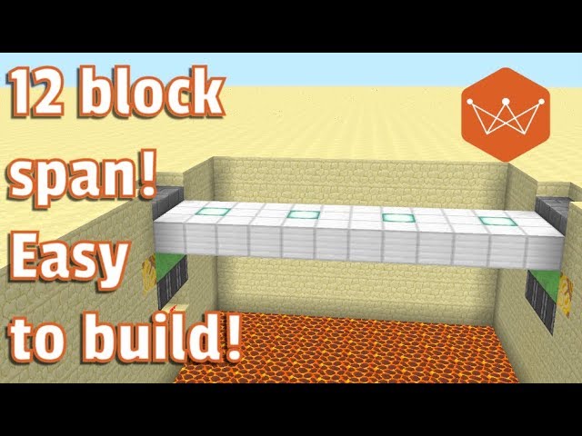 Minecraft Tutorial: How to build a working drawbridge 3x12 (PS 3/4 and Java Only)