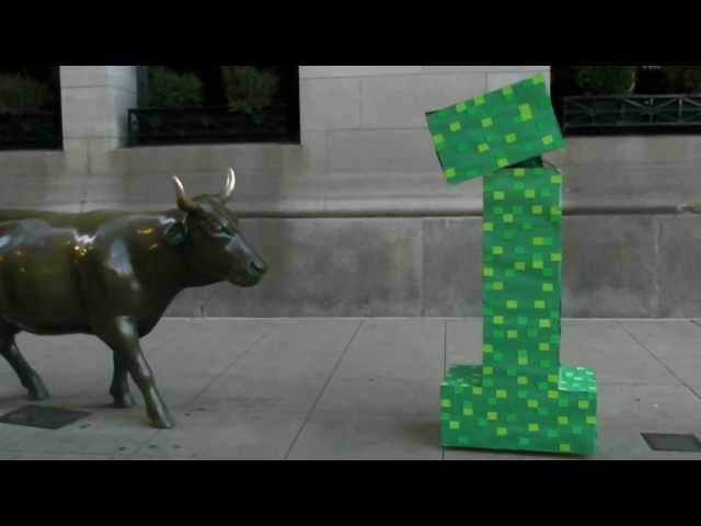 The Creeper visits Millennium Park Part 2 (Minecraft Costumes)