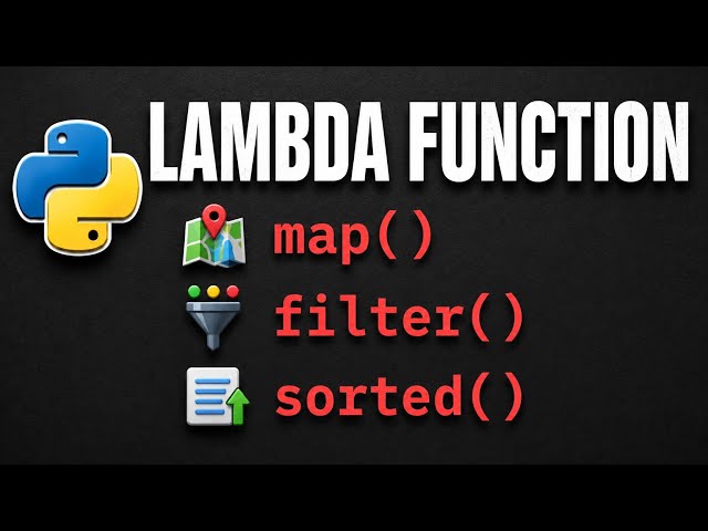 Python Lambda Functions with map(), filter() & sorted() | Easy | Python Tutorial for Beginners