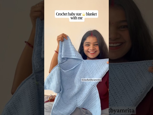 So Easy & Cute! ⭐ Baby Star Pocket Blanket 🧶