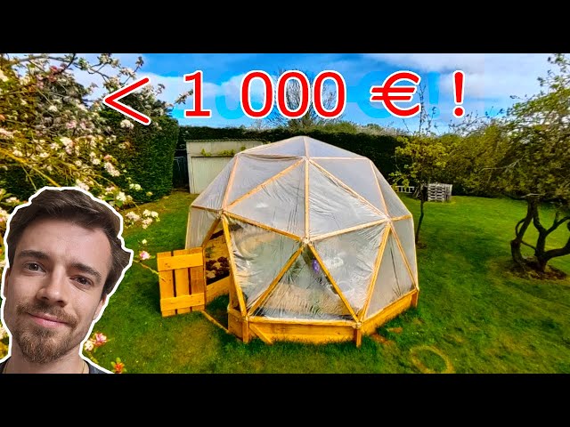 I built this geodesic greenhouse for less than €1,000!