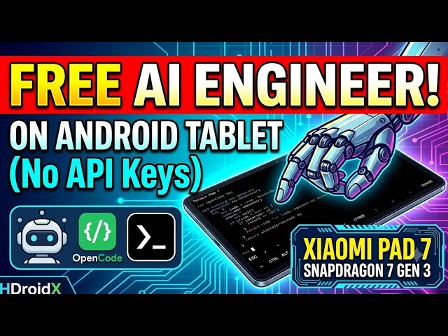 Free AI Engineer on Android Tablet! (No API Key) — OpenCode Setup