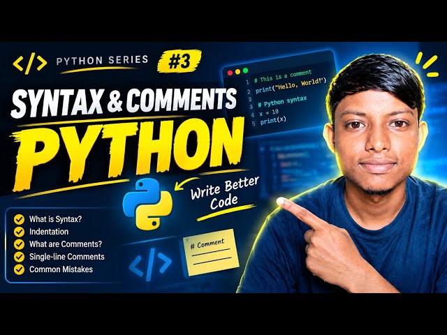 Python Tutorial for Beginners #3 | Python Syntax & Comments Explained 