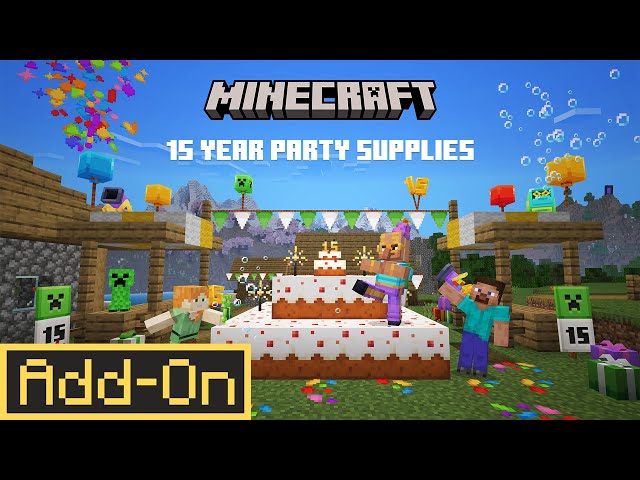 Minecraft 15 Year Party Supplies Add-On (Official Trailer)