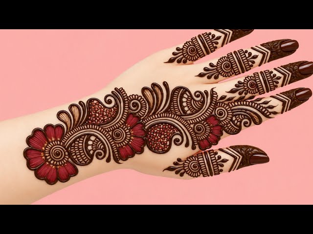 New stylish full hand mehndi design 2026 | easy back hand mehndi | simple mehndi design | mehndi