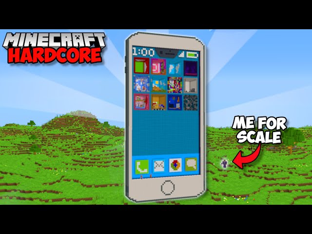 I Built THE WORLD'S BIGGEST IPHONE in Minecraft Hardcore (#85)