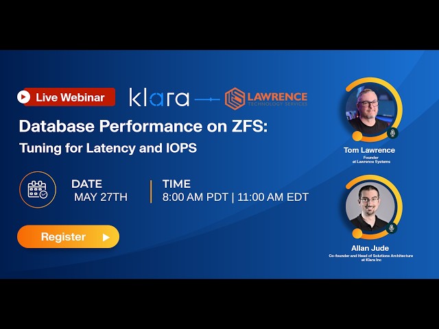 Database Performance on ZFS: Tuning for Latency and IOPS- Shared screen with speaker view