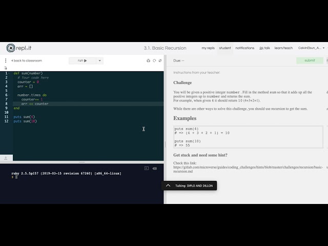 Repl Coding Challenge  Basic Recursion