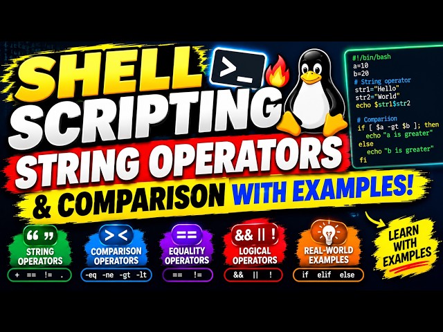 Bash scripting tutorial for beginners Part-13: String operator and String Comparison in shell Script