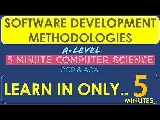 Tutorial 16. SOFTWARE DEVELOPMENT METHODOLOGIES in 5 minutes!