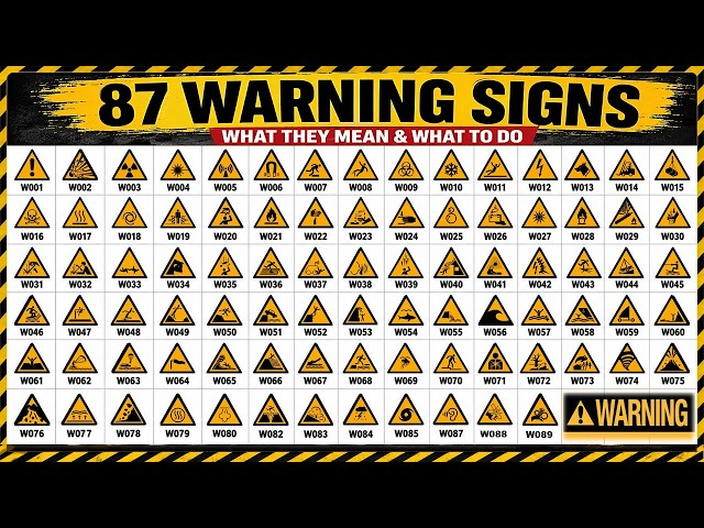 87 Warning Signs Explained | What They Mean & What to Do