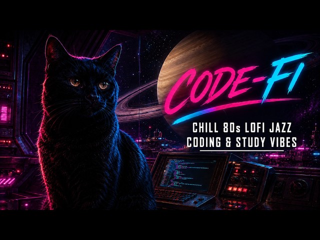 PYTHON CODING IN SPACE // Chill Eighties LoFi Jazz for Deep Focus & Study | CODE-FI