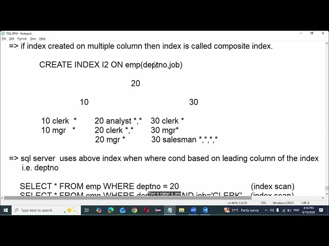 SQL Server --------clustered and non-clustered indexes