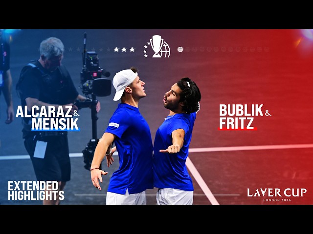 Alcaraz/Mensik v Bublik/Fritz Extended Highlights | Laver Cup 2026 Match 4