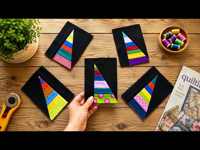 ✨Use Your Leftover Fabrics to Make This Stunning Quilt Block