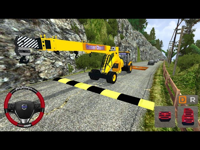 SPEED BREAKER ROAD MAP IN BUS SIMULATOR INDONESIA - JCB CRANE Drive For Bussid Gameplay video