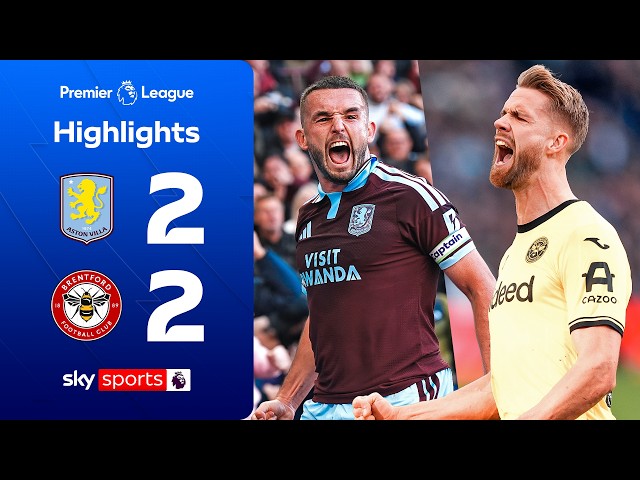 Bees' unbeaten run continues! 🔥 | Aston Villa 2-2 Brentford | Premier League highlights