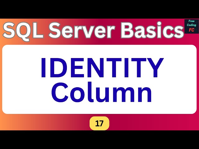 Identity Column in SQL Server