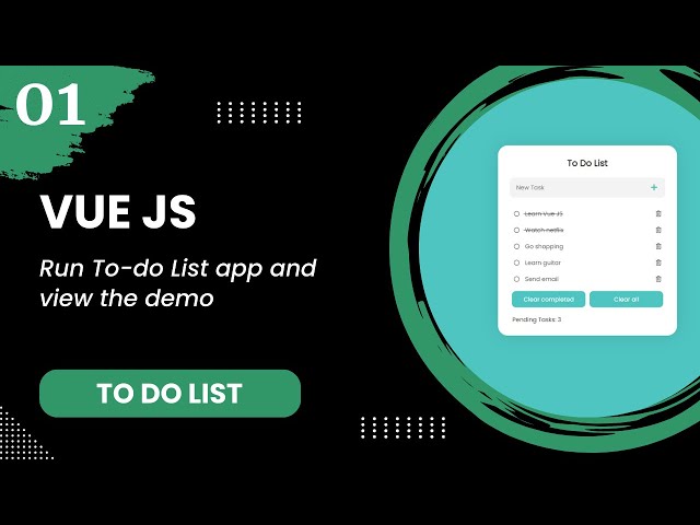 Vue JS #1 - Run To-do List app and view the demo