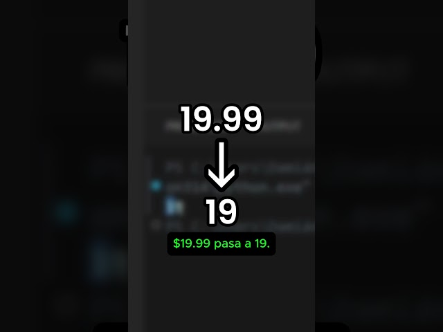 int(19.99) NO devuelve 20 en Python #Shorts