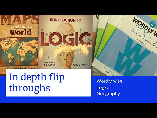*FLIP THROUGHS*MOST REQUESTED CURRICULUM||WORDLY WISE+MASTER BOOKS LOGIC+GEOGRAPHY