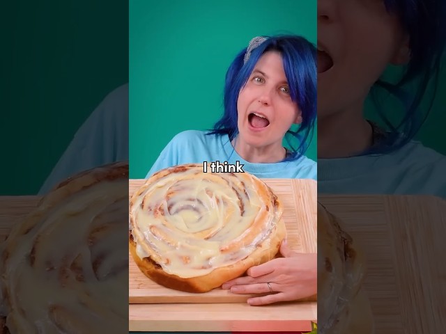 Making a CINNAMON ROLL so big we couldn't lift it!