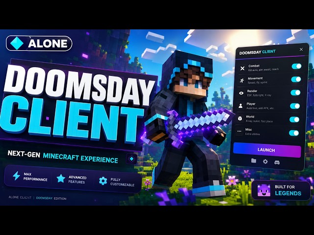 Doomsday Client - The Best PvP Hacked Client For Minecraft in 2026 For Free! (1.8.9 - 1.21.11+) 🚀 ✅
