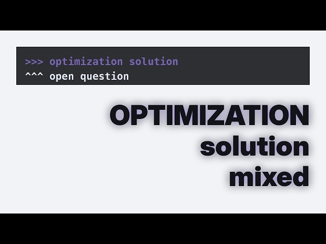 Mixed integer non convex optimization problem