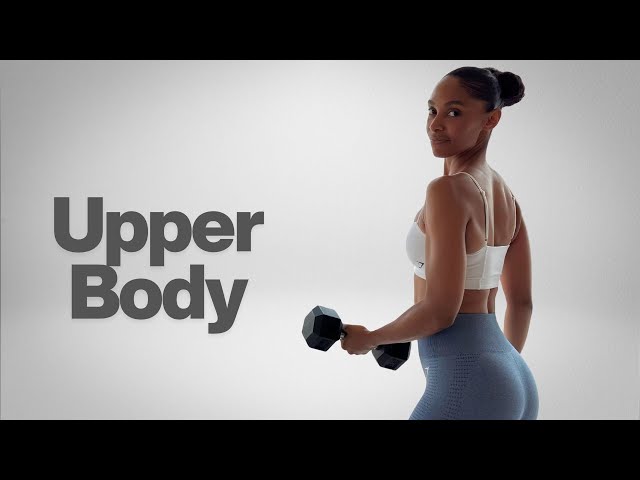 20 minute Arms, Back, Chest & Shoulders dumbbell workout for Strength and Toning 💪🏽