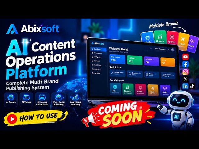 AI Content Operations Platform | Complete Multi-Brand Publishing System | How to Use | Abixsoft
