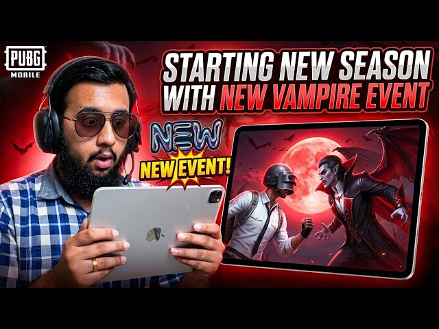 Starting New Season with New Vampire Event🥷🏼!!!🔥PUBG MOBILE🗿LIVE🔴