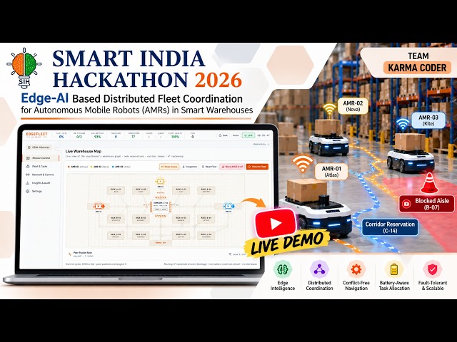 Edge AI: Decentralized AMR Fleet Coordination in Smart Warehouses | SIH 2026