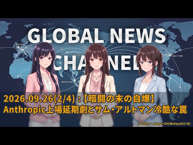 2026.09.26(2/4) : 【暗闘の末の自爆】Anthropic上場延期劇とサム・アルトマン冷酷な罠
