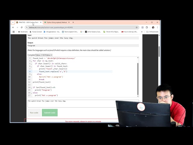 Advanced Python Tutorial AMT Coding Challenge (OUCC). Mangoes, Pangrams.