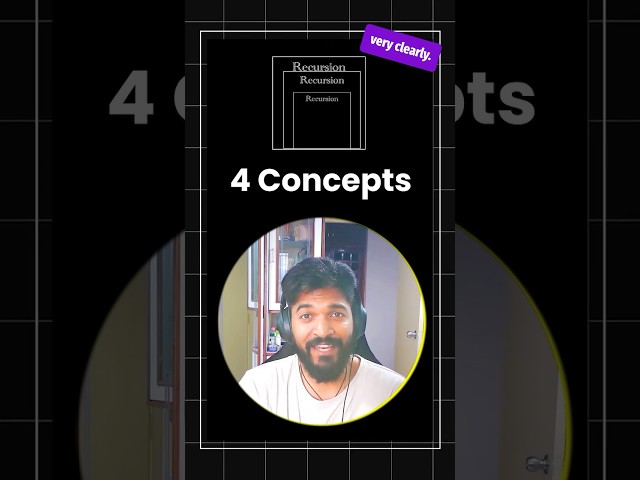 Recursion Explained in 60 Seconds 🔁 | Crack Coding Interviews Fast! #recursion #dsa