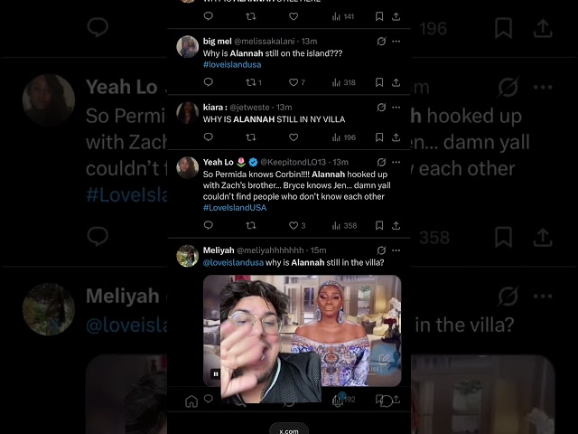 Alannah HAS NOT BEEN REMOVED from The Villa Casa Amor and the Internet is MAD! #loveisland