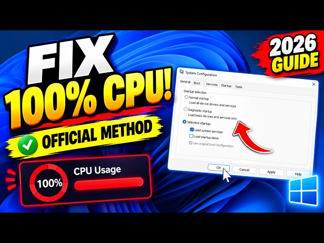 How to Fix 100% CPU Usage on Windows 10/11 (2026 Guide)
