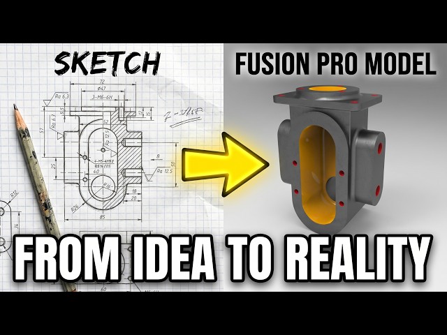 Autodesk FusionTutorial: Modeling a Pump Housing (Cast Part)