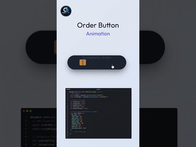 Order Button with Moving Truck 🚚 | Pure CSS Animation (HTML + CSS ) #css #cssanimation #html #shorts