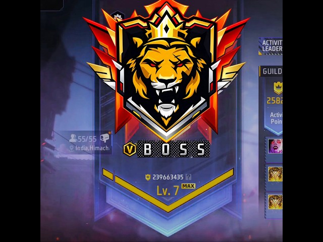 World की top 1 guild 🤯 free fire global top 1 boss guild #freefire #shorts