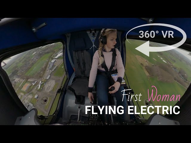 First Dutch Woman To Fly ELECTRIC As a Pilot!! | Solo Flight in 360° VR