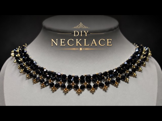 DIY Beaded Necklace Tutorial | Bicone Crystals & TOHO Seed Beads