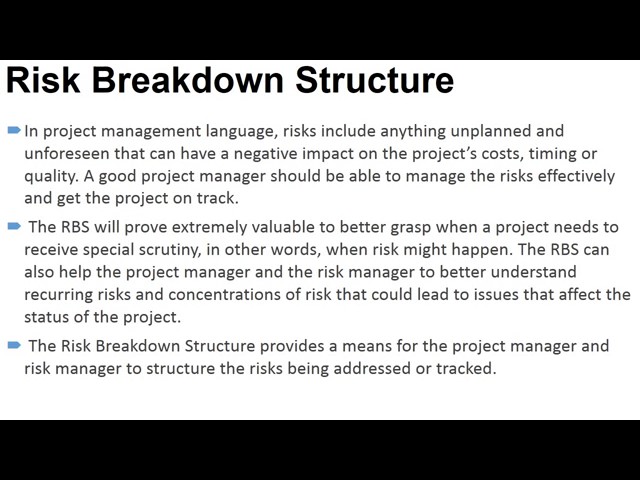 Risk Breakdown Structure
