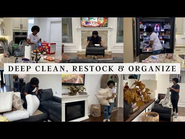 ALL DAY DEEP CLEAN WITH ME 🧼| CLEANING RUGS, SOFA COVERS, GROCERY SHOPPING, RESTOCKING & ORGANIZING