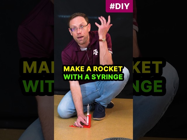 Make a rocket with a syringe! 🚀💉 #DrDawson #shorts #diy #diyrocket